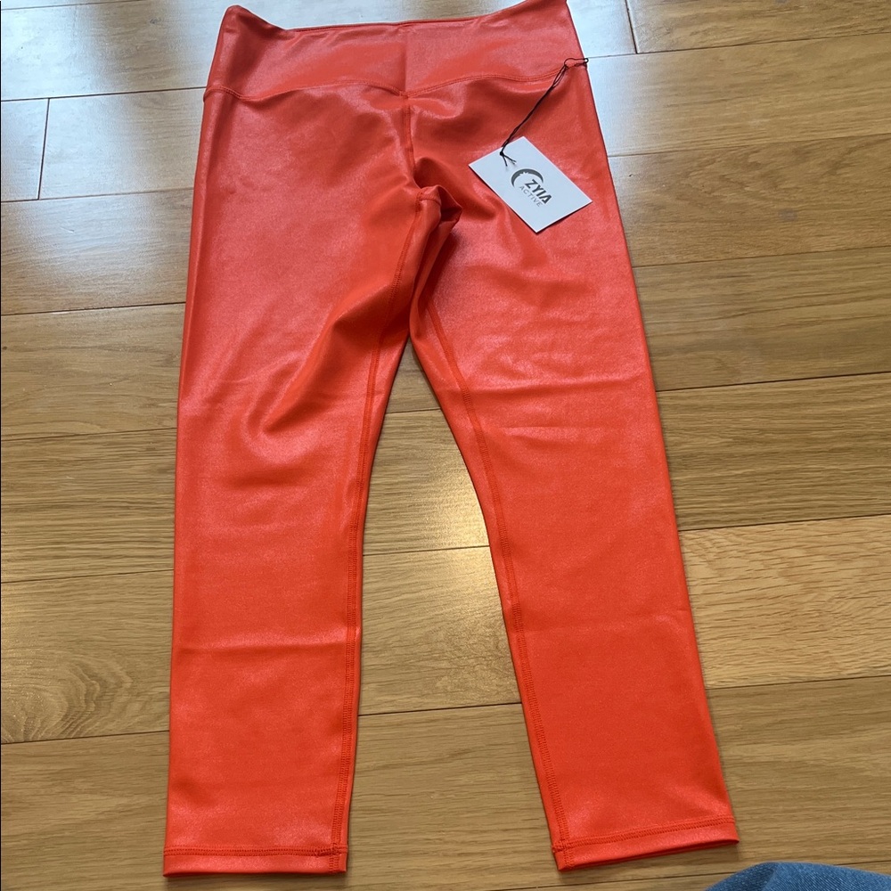 Zyia Tangerine Metallic Plus Light n Tight Hi Rise 6-8